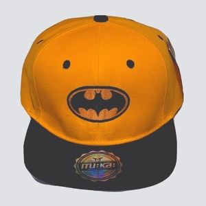 Men's MU:KA: Rare BATMAN Yellow Black Adult Adjustable Snapback  - NWT